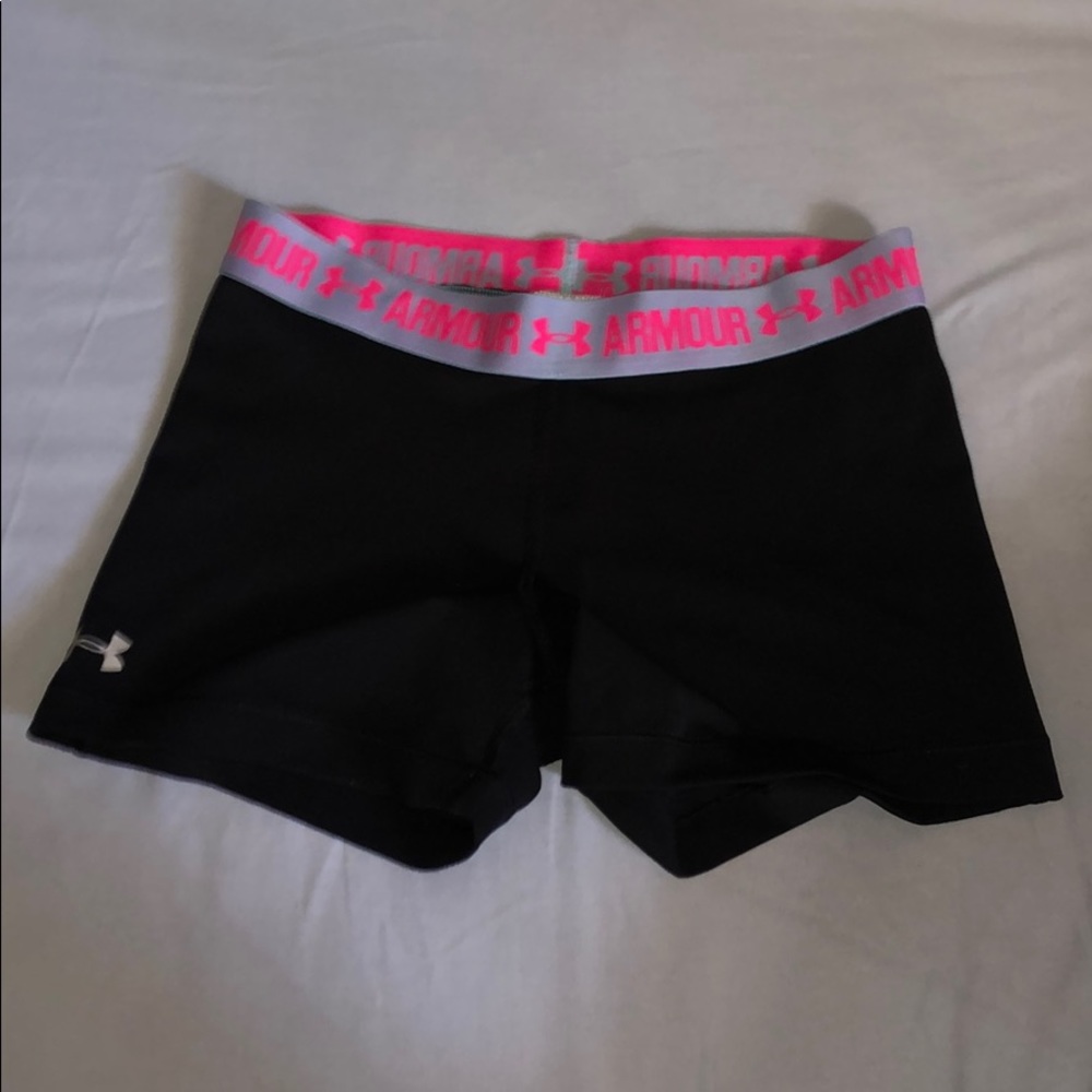 black Under Armour spandex shorts